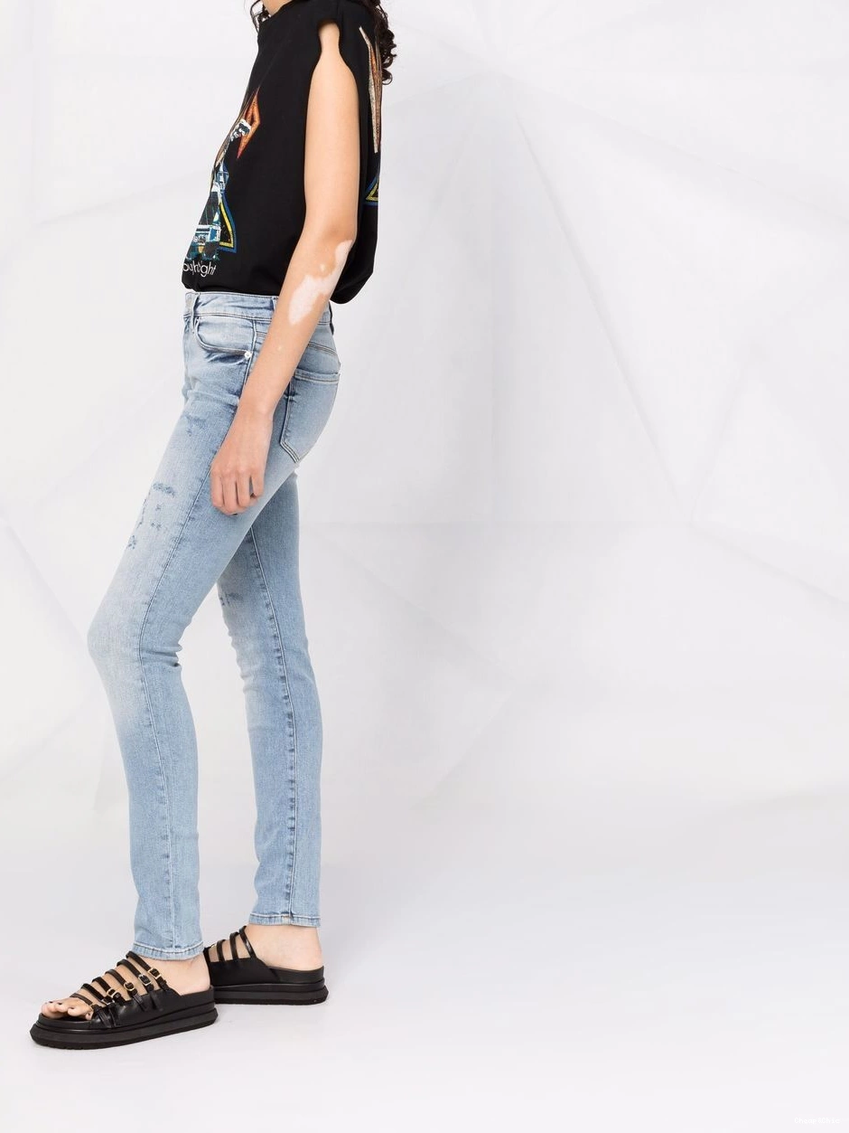 Affordable jeans Moschino skinny distressed-effect Women Love 0425